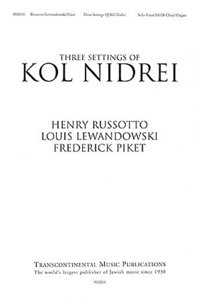 Three Settings of Kol Nidrei Collection